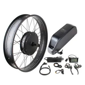 500w 750w 1000w Hub Motor For Rear Wheel With Fat Tire Electrical Cyclone Electric Bike Conversion Kit With Battery