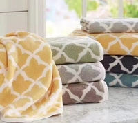 Arbre à serviettes de salle de bain, double face, imprimé, tricoté, en polyester-polyamide, tissu en microfibre pour doublure