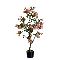 Décorations de table durables pour mini-mariages, centres de table, roses artificielles en tissu, arbre de roses artificielles, décoration pour hall, jardin, maison