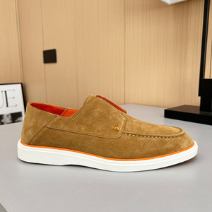 <span class=keywords><strong>Scarpe</strong></span> Casual da uomo di fascia alta da passeggio all'ingrosso mocassini in vera pelle con suola spessa un piede con pelle scamosciata di mucca Plus Size - Product Image 3