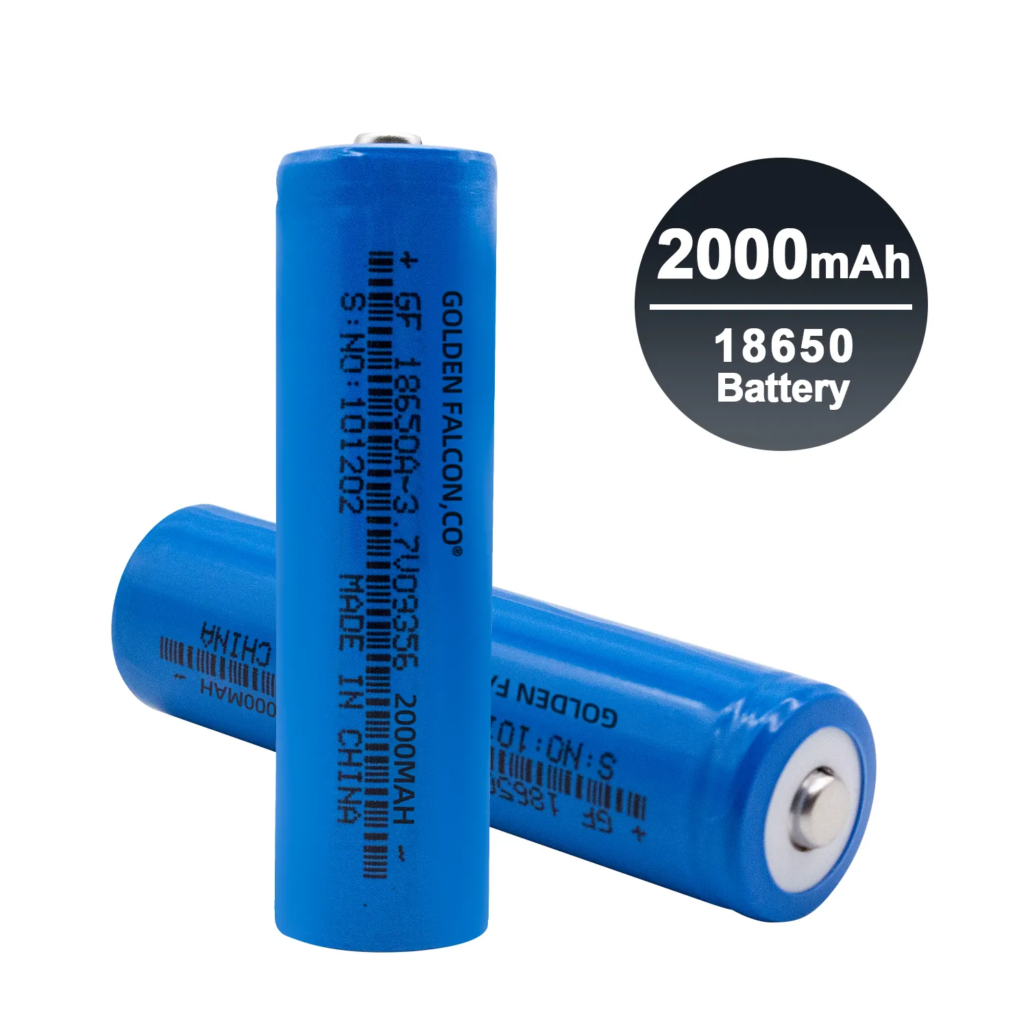 High capacity 3.7V 18650 battery 2000mAh Li-lion Rechargeable Batteries 18650 lithium battery