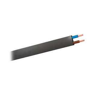 Cable paralelo plano negro de 2x2,5 mm para exteriores, ideal para conexiones eléctricas y aplicaciones en instalaciones al aire libre. - Product Image 1