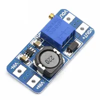 MT3608 DC-DC Modul Penguat Tegangan yang Dapat Disesuaikan 2A Step-Up dengan Micro USB 2V-24V ke 5V/9V/12V/28V