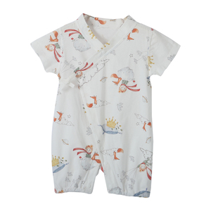 Vêtement d'emmaillotage pour nouveau-né à manches courtes en coton 100 % biologique <span class=keywords><strong>de</strong></span> haute qualité avec lien latéral, idéal pour la sortie <span class=keywords><strong>de</strong></span> <span class=keywords><strong>maternité</strong></span> - Grande Vente - Product Image 1
