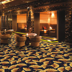 Alfombra de Lana Tejida de Lujo para Hoteles, Cines, Campos de Golf, Diseño Floral Personalizado, Antideslizante, Hecha en China, Nueva en Existencia - Product Image 1