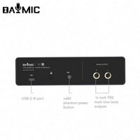 Professional Daymic 2-Channel Audio Interface Portable USB Sound Card Mixer 105dB Dynamic Range 20Hz-20kHz Frequency Response