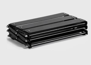 מדף מתכת שחור חיצוני קל משקל מתקפל מדף תלת קומות - Product Image 4