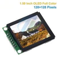 HSW Layar OLED Penuh Warna 1.5 Inci Modul Tampilan LCD LED 128x128 Antarmuka Port Serial SPI Pengontrol SSD1351 128*128