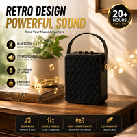 Enceinte sans fil rétro M9 Vintage 20W, basses puissantes, son stéréo HiFi, subwoofer, poignée en cuir, boutons analogiques, 20h d'autonomie, enceinte d'extérieur