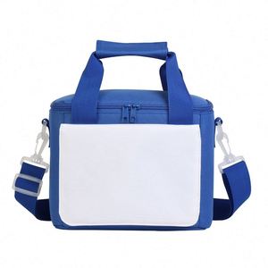 Bolsa Térmica Cuadrada Grande Personalizada al por Mayor, de Lona Aislante, para Impresión por Transferencia de Calor, con Correa Cruzada y Asa de Mano - Product Image 1