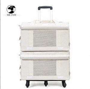 Sac à dos portable et écologique pour <span class=keywords><strong>chien</strong></span> et chat avec fermeture éclair, en nylon solide, pliable, capacité 15 kg, pour les voyages avec animaux de compagnie, personnalisable - Product Image 1