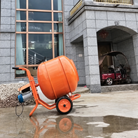 Bétonnière robuste de 120 L avec châssis mobile sur roues pour ciment, mortier et béton