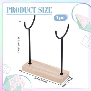 Exhibidor de Joyería Pequeño, Rectangular, de Metal Negro, Estilo Moderno y Simple, con Función de Organización para Sala de Estar - Product Image 6