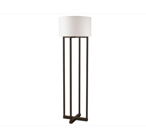 Super 8 Hotel Floor <b>Lamp</b> with USB Port Outlet Simple Brass PC Body Round Metal <b>Shade</b> DC Power Touch Switch Guestroom Lighting - Product Image 3