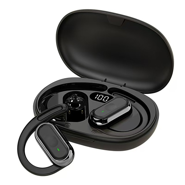 New Wireless Earbuds Open-ear Design Ultra-long Life ANC IPX5 Waterproof LED Adjustable Fit Non-invasive OWS Sports Earphones
