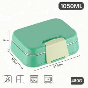 Lonchera Bento Aislada de Acero Inoxidable 304 Personalizada al por Mayor para Niños y Estudiantes, Lonchera de 3 Compartimentos, Contenedor Sellado para Adultos - Product Image 4