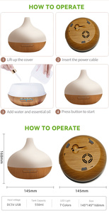 Nuevo producto, humidificador de aire portátil de grano de madera, habitación Led inteligente, hogar, fragancia de aromaterapia, difusor de Aroma de aceite esencial - Product Image 3