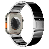 Bracelet de montre en acier inoxydable Bracelet magnétique pour Apple Watch Ultra Band Series Bracelet de montre en métal à mailles de couleur grise
