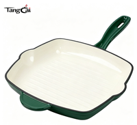 Peralatan Masak Besi Cor Turquoise Cast Iron Cookware Setenamel 7 Buah untuk Rumah Restoran Katering Aman untuk Oven