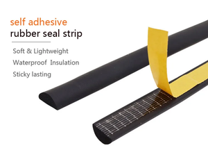 Bande d'étanchéité de porte en aluminium et bois en caoutchouc éponge auto-adhésive personnalisable traitée en usine pour fenêtres et fermeture de porte - Product Image 2