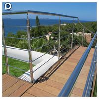 Rampe de bar en acier inoxydable, aluminium et acier au carbone, ronde et moderne, pour escaliers et balcons intérieurs et extérieurs