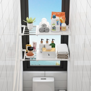 24/36/45cmhot vendita di fascia alta in plastica per la casa casa organizer <span class=keywords><strong>telescopico</strong></span> bordo <span class=keywords><strong>scaffale</strong></span> di stoccaggio senza punzonatura, ripiano di stoccaggio salvaspazio - Product Image 3