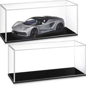 Stylish Eco-Friendly for Clear Acrylic <b>Display</b> <b>Case</b> with Black Base for Diecast Vehicles Great Gift for Car Collectors - Product Image 1