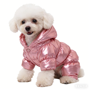 Chaquetas de Invierno para Perros, de Color Sólido, con Cuello Alto, Acolchadas, Ecológicas, de Poliéster - Product Image 2