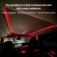 Luz ambiental LED para techo corredizo de coche, 32 colores, lámpara de ambiente, iluminación decorativa interior para BMW 2018-2021 X3/IX3