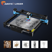 Mini machine de gravure et de découpe au laser à diode 3D, onde continue, facile à utiliser, pour usage domestique, bois, MDF, cuir, pierre, caoutchouc, AI DXF/PLT