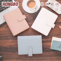 Carnet de budget A6 en cuir Saffiano noir/doré/argenté Hongbo, 26 couleurs, idéal comme organiseur de factures / cadeau de rentrée scolaire