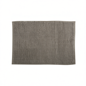 Tapis de bain en chenille 40x60 cm blanc antidérapant pour salle de bain - Product Image 2