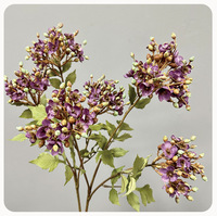 Bunga Sutra Buatan Gaya Pastoral Hydrangea Baby's Breath & Bunga Liar Kecil - untuk Dekorasi Ruang Tamu, Pernikahan, dan Liburan