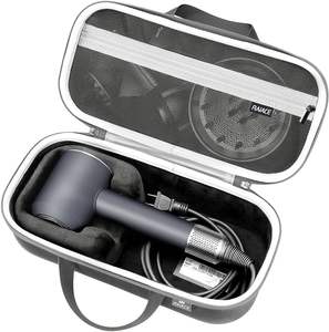 Mallette de rangement rigide compatible avec le sèche-<span class=keywords><strong>cheveux</strong></span> <span class=keywords><strong>dyson</strong></span>, sac de transport de voyage. (à vendre, étui uniquement). -Noir + Gris (Noir + Gris) - Product Image 1