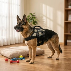 Durable Tactical Dog <b>Harness</b> Adjustable Comfort Molle Dog Vest With Handle Support Custom Logo For Medium Large Dogs - Product Image 2