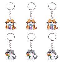 Porte-clés mousqueton léger et étanche en PVC avec logo 2D/3D imprimé UV personnalisé, idéal pour les cadeaux de fête en gros