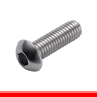 ISO7380 Screw 304 A2 sekrup bulat 304 baja tahan karat sekrup soket segi enam tombol kepala baut Allen sekrup mekanis