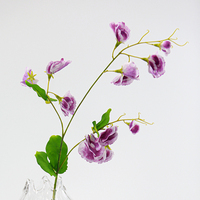 Vente en gros de fleurs artificielles de pois sucrés au toucher réel, décoration de jardin hydratante pour festival de mariage, hôtel et maison de Noël