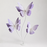 Grande décoration florale 3D en papier fait main en forme de papillon pour mariage, vitrine de centre commercial, accessoires photo
