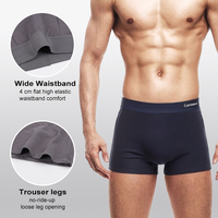 Boxers pour hommes personnalisés en coton, grande taille, taille mi-haute, sans imprimé, couleur unie, 95% coton et élasthanne, sous-vêtements