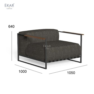 Chaise longue d'extérieur en rotin plastique moderne MERIDIAN |   Canapé <span class=keywords><strong>de</strong></span> <span class=keywords><strong>jardin</strong></span> imperméable pour usage en terrasse - Product Image 5