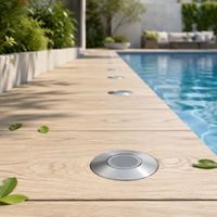 Lumière d'ambiance extérieure à LED basse tension en acier inoxydable 304 316, à changement de couleur, pour terrasse, DC12V IP67 SC-F108A
