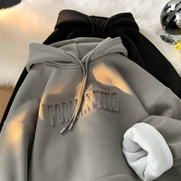 Sweat à capuche épais de haute qualité pour homme, coupe oversize, sans doublure, avec logo personnalisé, en molleton épais pour homme