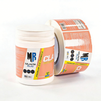Étiquettes personnalisées autocollantes imperméables en rouleau pour emballage, autocollants de marque privée pour étiquettes de compléments vitaminiques pour flacons médicaux avec logo