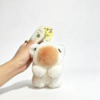Joli porte-clés en peluche Capybara, accessoire pour clés de voiture, pendentif pour sac d'école, cadeau pour étudiant, vente en gros