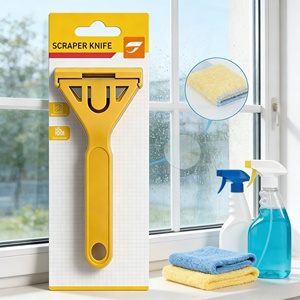 Outil de décapage de peinture et grattoir à vitres personnalisable, avec lame de type faucille pour carrelage, nettoyage des résidus et décollage d'autocollants, OEM - Product Image 5