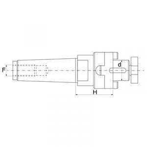 FERVI - 27/CM4 Adaptador de molino de extremo de concha de vástago cónico-EAN 8012667179656 HERRAMIENTAS ELÉCTRICAS ACCESORIOS PARA TALADROS - Product Image 2