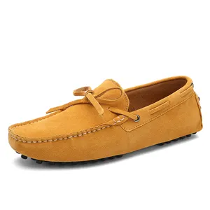Farben große größen echtem leder Neue mode komfortable männer casual Schuhe loafers driving mokassins