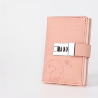Cahier de planificateur de travail quotidien relié A5 A6 de haute qualité avec verrouillage par mot de passe Cahier à couverture rigide en cuir PU