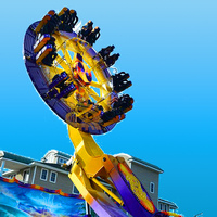 Manège commercial à rotation lourde, structure en acier durable, machine d'amusement